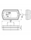 Dimensiones Piloto Trasero LED rectangular Neon con cable 3 Funciones R1 S1 2A LZD2790 | LeonLeds