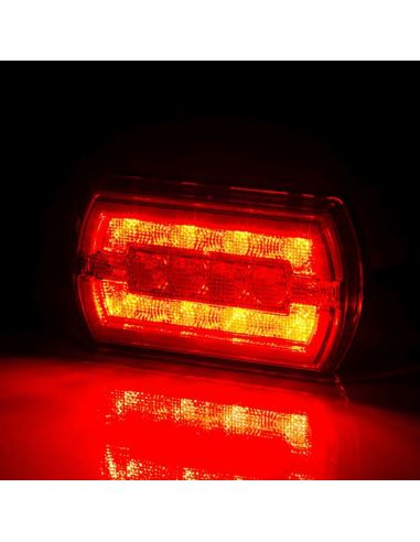 Lanterna traseira de LED neon retangular com cabo 3 funções R1 S1 2A LZD2790 | leonleds