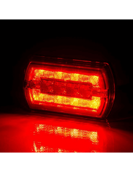 Feu arrière LED néon rectangulaire avec câble 3 fonctions R1 S1 2A LZD2790 | leonleds