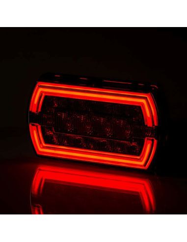 Piloto Trasero LED rectangular Neon con cable 3 Funciones R1 S1 2A LZD2790 | LeonLeds