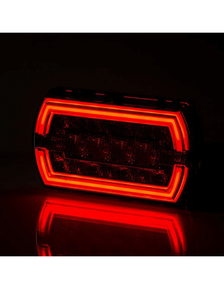 Piloto Trasero LED rectangular Neon con cable 3 Funciones R1 S1 2A LZD2790 | LeonLeds