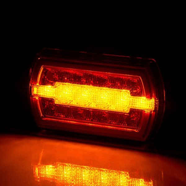 Piloto Trasero LED rectangular Neon con cable 3 Funciones R1 S1 2A LZD2790 | LeonLeds