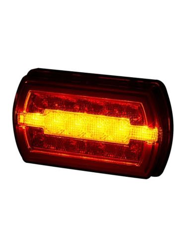 Lanterna traseira de LED neon retangular com cabo 3 funções R1 S1 2A LZD2790 | leonleds
