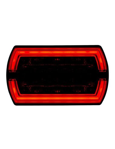 Lanterna traseira de LED neon retangular com cabo 3 funções R1 S1 2A LZD2790 | leonleds