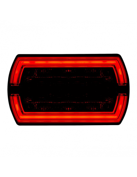 Feu arrière LED néon rectangulaire avec câble 3 fonctions R1 S1 2A LZD2790 | leonleds