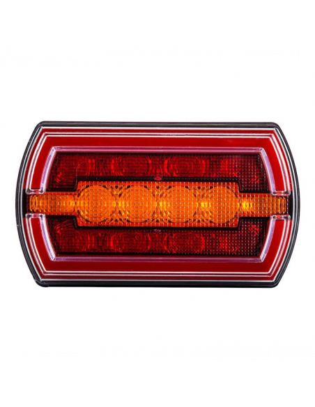 Feu arrière LED néon rectangulaire avec câble 3 fonctions R1 S1 2A LZD2790 | leonleds