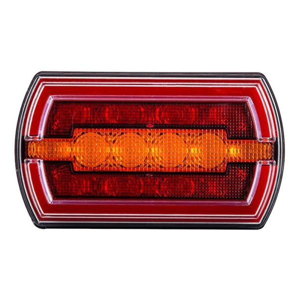 Piloto Trasero LED rectangular Neon con cable 3 Funciones R1 S1 2A LZD2790 | LeonLeds