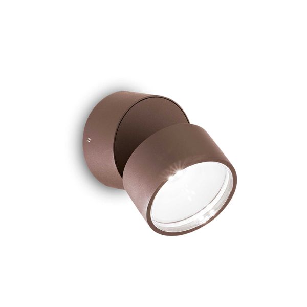 Applique d'extérieur orientable ronde café Omega
