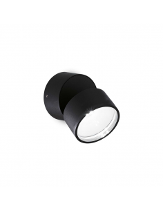 Aplique de exterior orientable Omega round negro