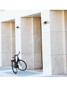 Applique d'extérieur orientable noire ronde Omega 2