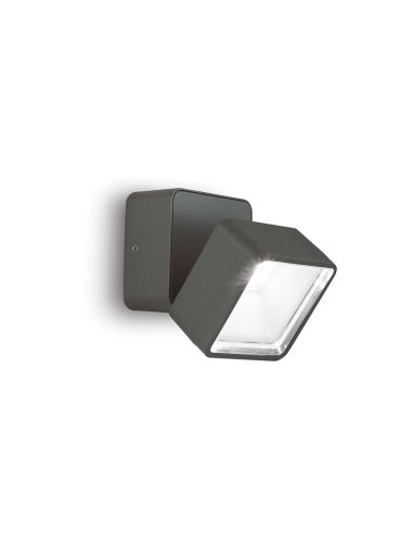 Applique d'extérieur LED en métal Omega Square anthracite