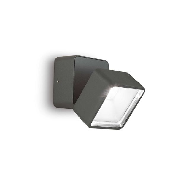 Applique d'extérieur LED en métal Omega Square anthracite