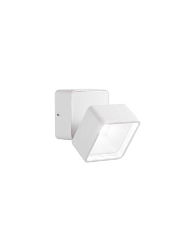 Applique d'extérieur LED en métal blanc Omega Square