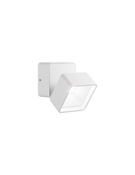 Applique d'extérieur LED en métal blanc Omega Square