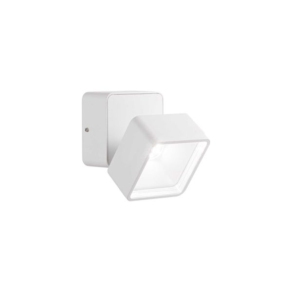 Applique d'extérieur LED en métal blanc Omega Square