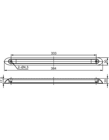 Dimensiones Luz de freno LED trasera 12V Homologada Hella ValueFit 2DA 357 015-001 Hella | LeonLeds