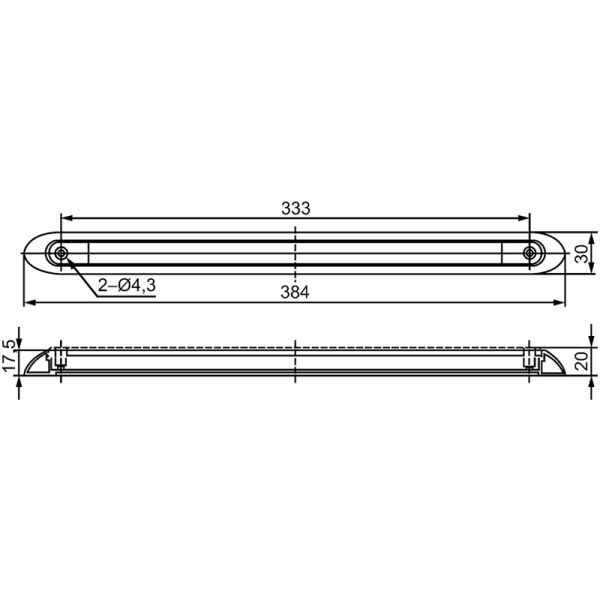 Dimensiones Luz de freno LED trasera 12V Homologada Hella ValueFit 2DA 357 015-001 Hella | LeonLeds