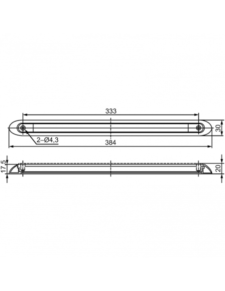 Dimensiones Luz de freno LED 24V Homologada Hella ValueFit 2DA 357 015-101 Hella | LeonLeds