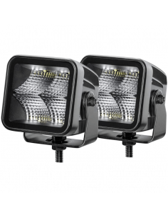 Faros LED cuadrado Black Magic Cube Kit 3,2" 12V/24V 3000Lm 2 Unds. Deutsch Hella 1FA 358 176-811 Hella | LeonLeds 2