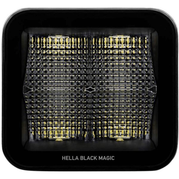 Faro LED cuadrado Black Magic Cube Kit 3,2" 12V/24V 3000Lm 2 Unds. Deutsch Hella 1FA 358 176-811 Hella | LeonLeds