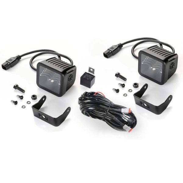 Faro LED cuadrado Black Magic Cube Kit 3,2" 12V/24V 3000Lm 2 Unds. Deutsch Hella 1FA 358 176-811 Hella | LeonLeds