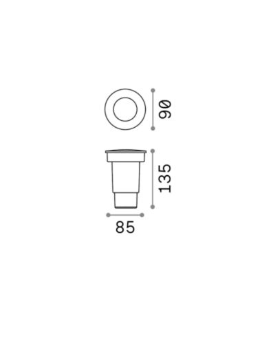 Foco empotrado de resina exterior Ceci round small