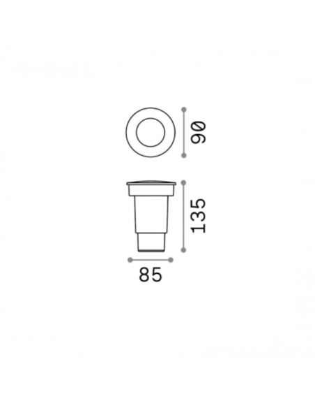 Foco empotrado de resina exterior Ceci round small