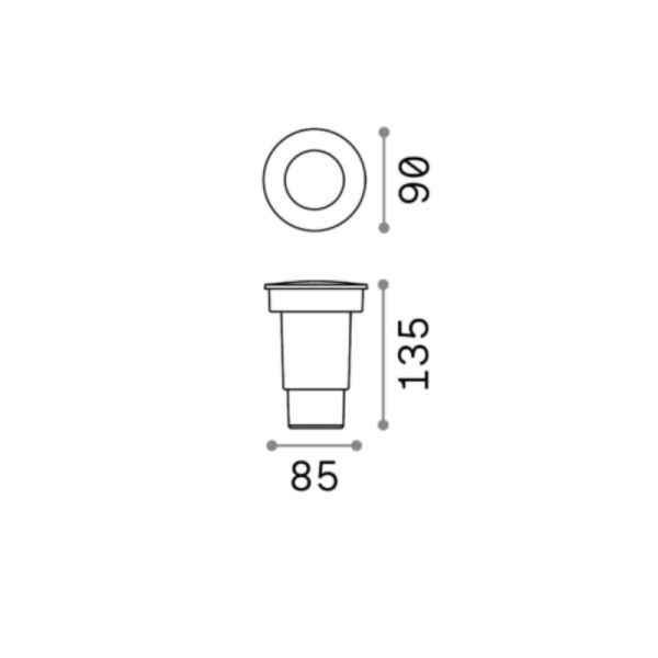 Foco empotrado de resina exterior Ceci round small