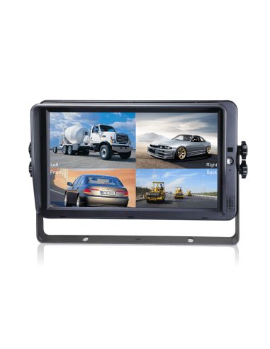 Monitor de toque HD de 10,1 polegadas com visão para 4 câmeras