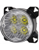 Faro LED redondo de trabajo empotrable 42w de largo alcance Hella 1G0 996 263-511 con conector Deutsch Modul 90I | LeonLeds