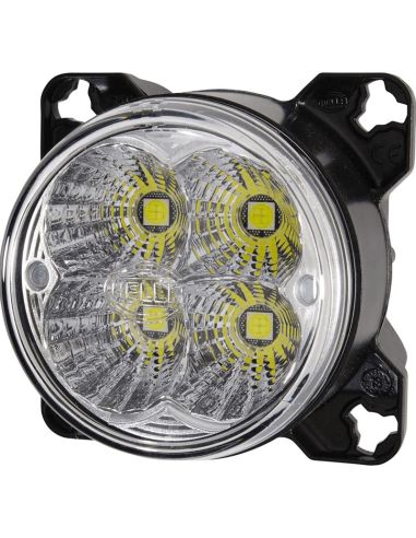 Faro LED redondo de trabajo empotrable 42w de largo alcance Hella 1G0 996 263-511 con conector Deutsch Modul 90I | LeonLeds