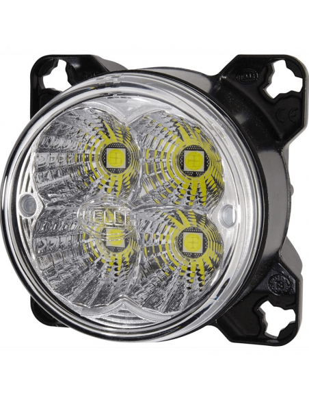 Projecteur de travail encastré à LED rond 42w longue portée Hella 1G0 996 263-511 avec prise Deutsch Modul 90I | leonleds