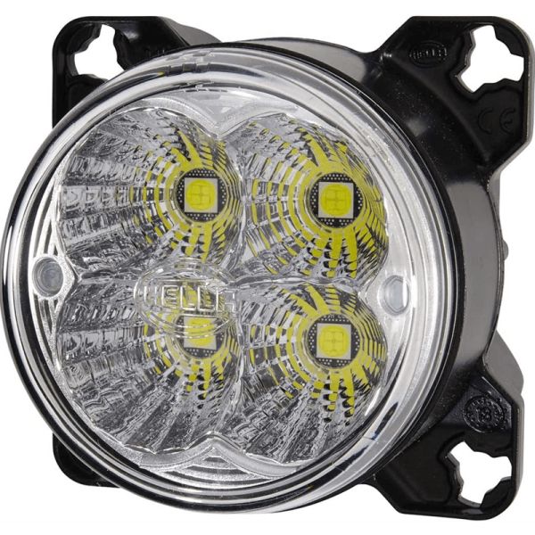 Faro LED redondo de trabajo empotrable 42w de largo alcance Hella 1G0 996 263-511 con conector Deutsch Modul 90I | LeonLeds