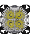 Faro LED redondo de trabajo empotrable 42w de largo alcance Hella 1G0 996 263-511 con conector Deutsch Modul 90I | LeonLeds