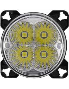 Faro LED redondo de trabajo empotrable 42w de largo alcance Hella 1G0 996 263-511 con conector Deutsch Modul 90I | LeonLeds 2