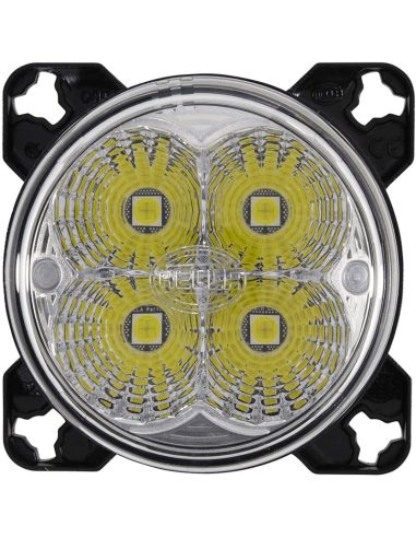 Faro LED redondo de trabajo empotrable 42w de largo alcance Hella 1G0 996 263-511 con conector Deutsch Modul 90I | LeonLeds