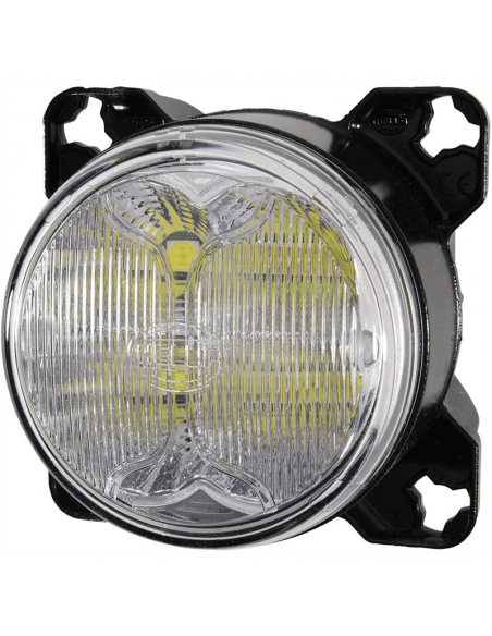 Farol redondo LED com óptica de trabalho Modul 90i Hella 1G0 996 263-501 com conector Deutsch Modul 90I Hella | leonleds