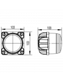 Faro LED redondo con óptica de trabajo Modul 90i Hella 1G0 996 263-501 con conector Deutsch Modul 90I Hella | LeonLeds