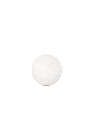 Lámpara de pie exterior Doris blanca con forma de bola pequeña
