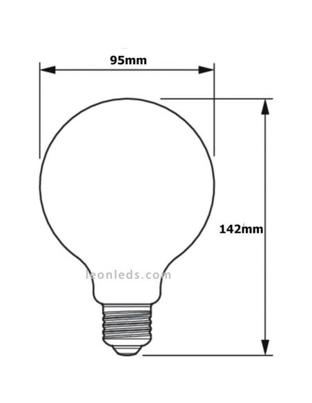 Ampoule à filament LED Globe G93 7W - 60W 806Lm Lumière chaude 2 700K 8718699770501 | LeonLeds.com