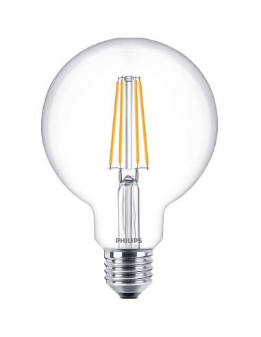 Ampoule à filament LED Globe G93 7W - 60W 806Lm Lumière chaude 2 700K Philips 8718699770501 | leonleds
