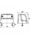 Dimensiones Piloto LED de matricula Blanco Hella 12V/24V ADR/GGCS 2KA 012 271-271 Hella | LeonLeds