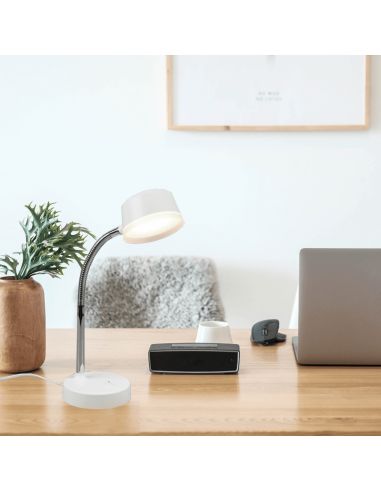 Lampe à poser LED Kiko blanc 3000k ambiant