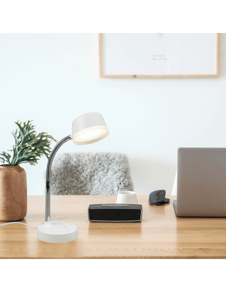 Lampe à poser LED Kiko blanc 3000k ambiant