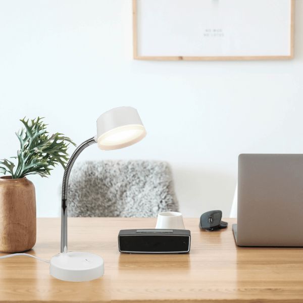 Lampe à poser LED Kiko blanc 3000k ambiant