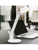 Flexo de mesa LED Ava blanco con USB de carga ambiente