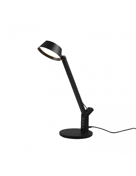 Lampe à poser LED AVA noire orientable avec capteur