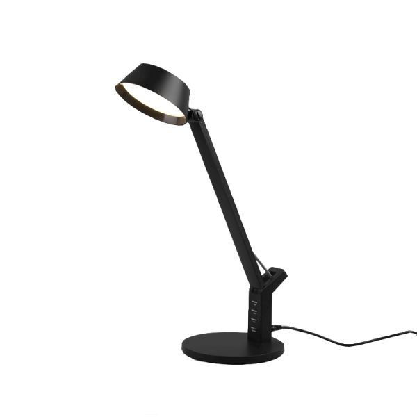 Lampe à poser LED AVA noire orientable avec capteur