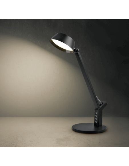 Flexo de mesa LED AVA negro regulable con sensor ambiente