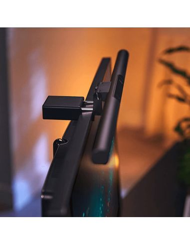 Gooseneck LED para monitor Edison ambiente preto